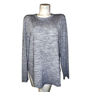 BANANA REPUBLIC Luxespun Top Womens Sz XL Blue White Soft Comfy Loungewear Shirt